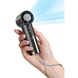 100-Speed OidoZac 4000mAh Portable Handheld Mini Fan w/ Digital Display (2 Colors)
