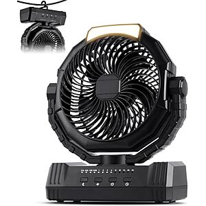 Prime: KopBeau 20000mAh Portable Battery Operated Camping Fan w/ LED Light