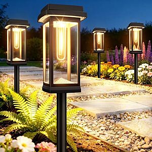 Prime Members: 8-Pack TuyLuxe Solar Pathway Lights w/ Retro Filament Bulb Design $26.50 + Free S&H