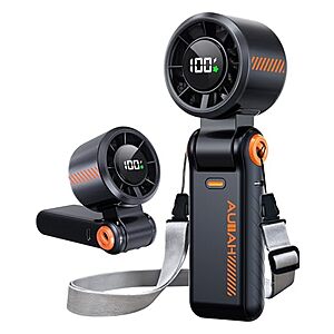 AUIIAH GS30 3-in-1 Handheld Portable Turbo Fan w/ 5-Speed & LED Display