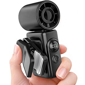 Hotsales 2-in-1 Clip-On & Handheld 13500 RPM Portable Fan (Black)