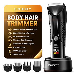 Spacekey Men's Rechargeable Wet/Dry Body Hair Trimmer