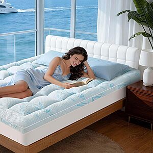 60" x 80" Acnalboma Queen Mattress Topper Pillow Top $28.50 + Free S&H