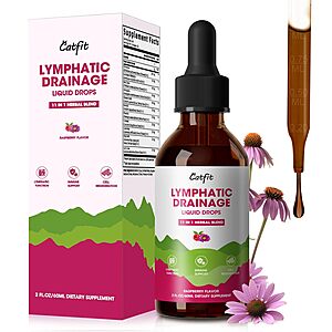 2-Oz Catfit Lymphatic Drainage Herbal Supplement Drops $5.25 w/ S&S
