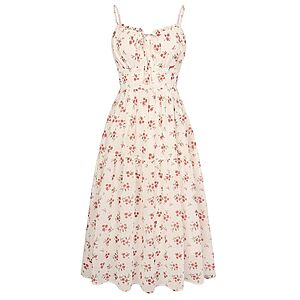 Belle Poque Women's Floral Sweetheart Midi A-Line Dress (Various)