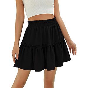 Berydress Women's High-Waist Tiered Ruffle Mini Skirt (Various)