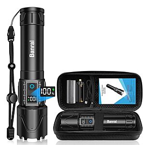 Banral 2000-Lumen Rechargeable LED Tactical Flashlight
