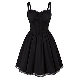 Scarlet Darkness Women's Lace Corset Mini Dress w/ Pocket (various)