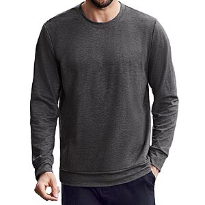 Pinspark Men's Long Sleeve Crew Neck Tee w/ Side Zipper Pockets (Various)