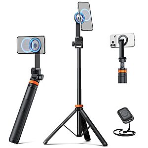 62" EUCOS Magnetic MagSafe Phone Tripod & Selfie Stick w/ Wireless Remote