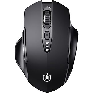 Uineer Tri-Mode Wireless Rechargeable Bluetooth Mouse (Black)