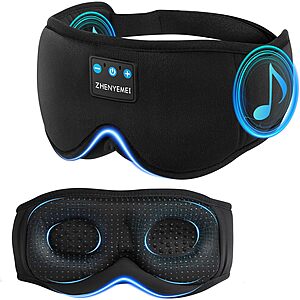 ZHENYEMEI 3D Sleep Mask w/ Bluetooth Headphones (6 Colors)