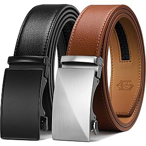 2-Pk Zitahli Leather Ratchet Belt (various) from