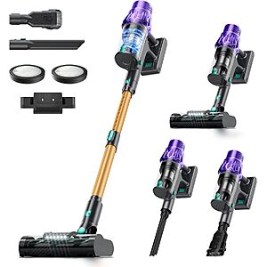 VENHIDELY 50KPa Cordless Stick Vacuum w/ Smart Dust Detection & LED Display $49.80 + Free S/H