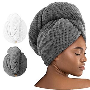 Umisleep 400 GSM Microfiber Hair Towel Wraps: 3-Pk $9, 2-Pk