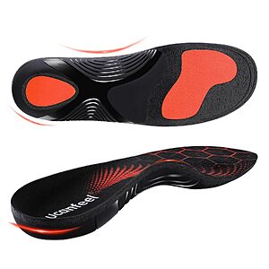 Ucanfeel Men's or Women's Plantar Fasciitis Arch Support Shoe Insoles (3 Colors)