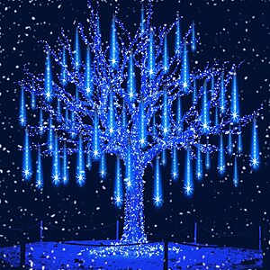 Prime Members: 26.9' Aukora 8-Tube Blue LED Meteor Shower Rain Lights (192 LEDs) $6.45 + Free S/H