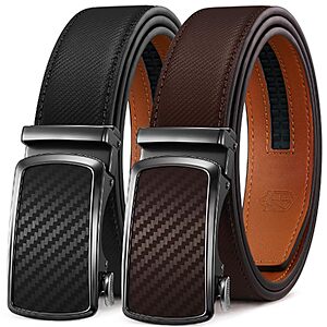 2-Pk Zitahli Men's Leather Ratchet Belts (Various) from
