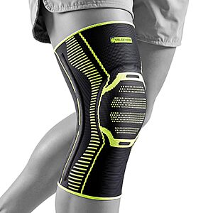 SOLOEVER Knee Brace w/ Side Stabilizers & Patella Gel Pad (Black)