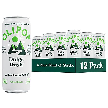 53% Off OLIPOP Sparkling Soda 12-Pack