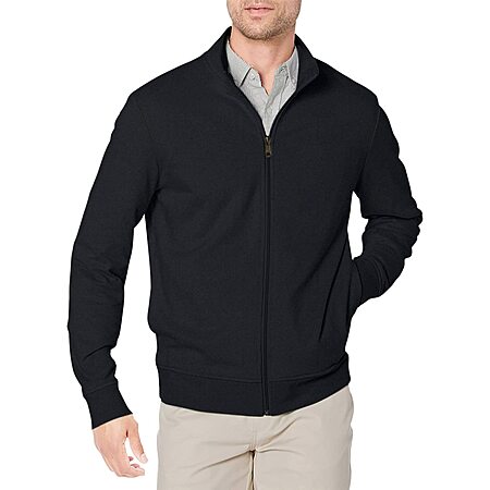 Amazon Essentials Men's Zip Up Lightweight French Terry Sweatshirt (Black, Medium) $13.70 + Free Shipping w/ Prime or on $35+
