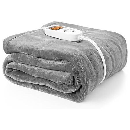 Andola Electric Heated Blanket (Grey) $19.99 + Free Shipping w/ Prime