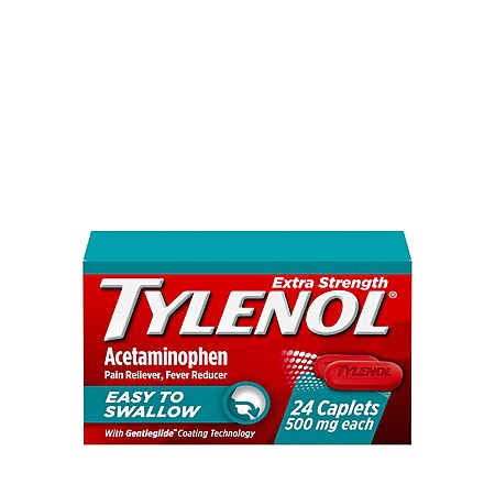 24-Count Tylenol Extra Strength Acetaminophen Pain Reliever & Fever Reducer Coated Caplets (500 mg) $2.74 w/ S&S + Free Shipping w/ Prime or on $35+