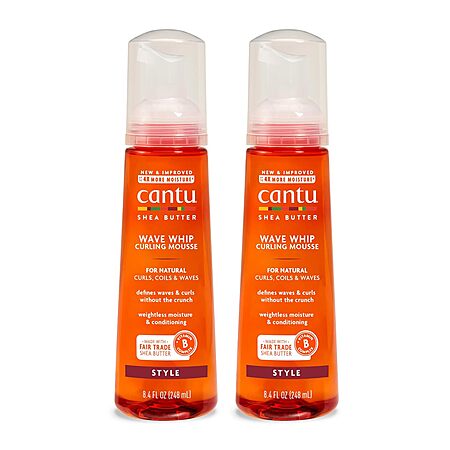 2-Pack 8.4-Oz Cantu Wave Whip Hair Curling Mousse w/ Pure Shea Butter $5.94 ($2.97 each) w/ S&S + Free Shipping w/ Prime or on $35+