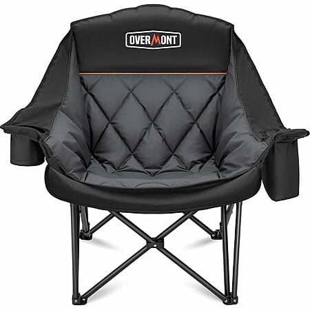 Overmont Oversized XL Camping Chair for Adults (Black) $62.69 + Free Shipping