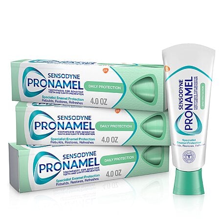 3-Pack 4-Oz Sensodyne Pronamel Daily Protection Enamel Toothpaste for Sensitive Teeth (Mint Essence) $11.37 ($3.79 each) w/ S&S + Free Shipping w/ Prime or on $35+