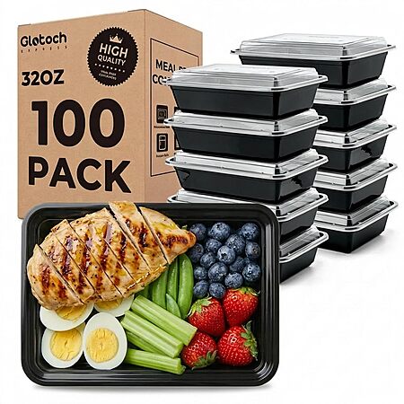 100-Pack 32-Oz Glotoch Reusable Meal Prep Containers w/ Lids $23 ($0.23 each) + Free Shipping w/ Prime or on $35+