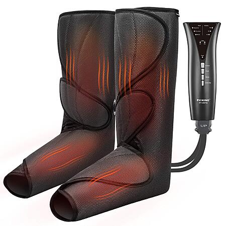 Prime Members: FIT KING Air Compression Leg & Foot Massager w/ Heat for Circulation & Pain Relief $44.99 + Free Shipping