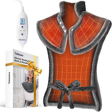 24" x 33" Yokimisu Weighted Wearable Electric Heating Pad (2 Colors)
