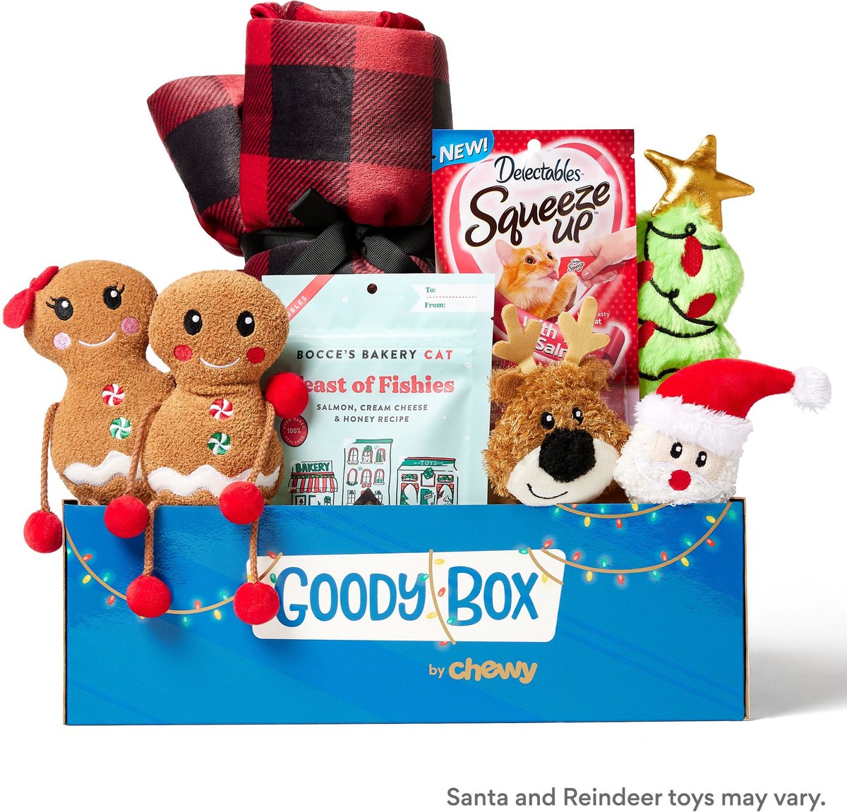 6-Pc Chewy Holiday Goody Box for Cats w/ Toys, Treats, & Blanket $16.79 + Free Shipping $49+