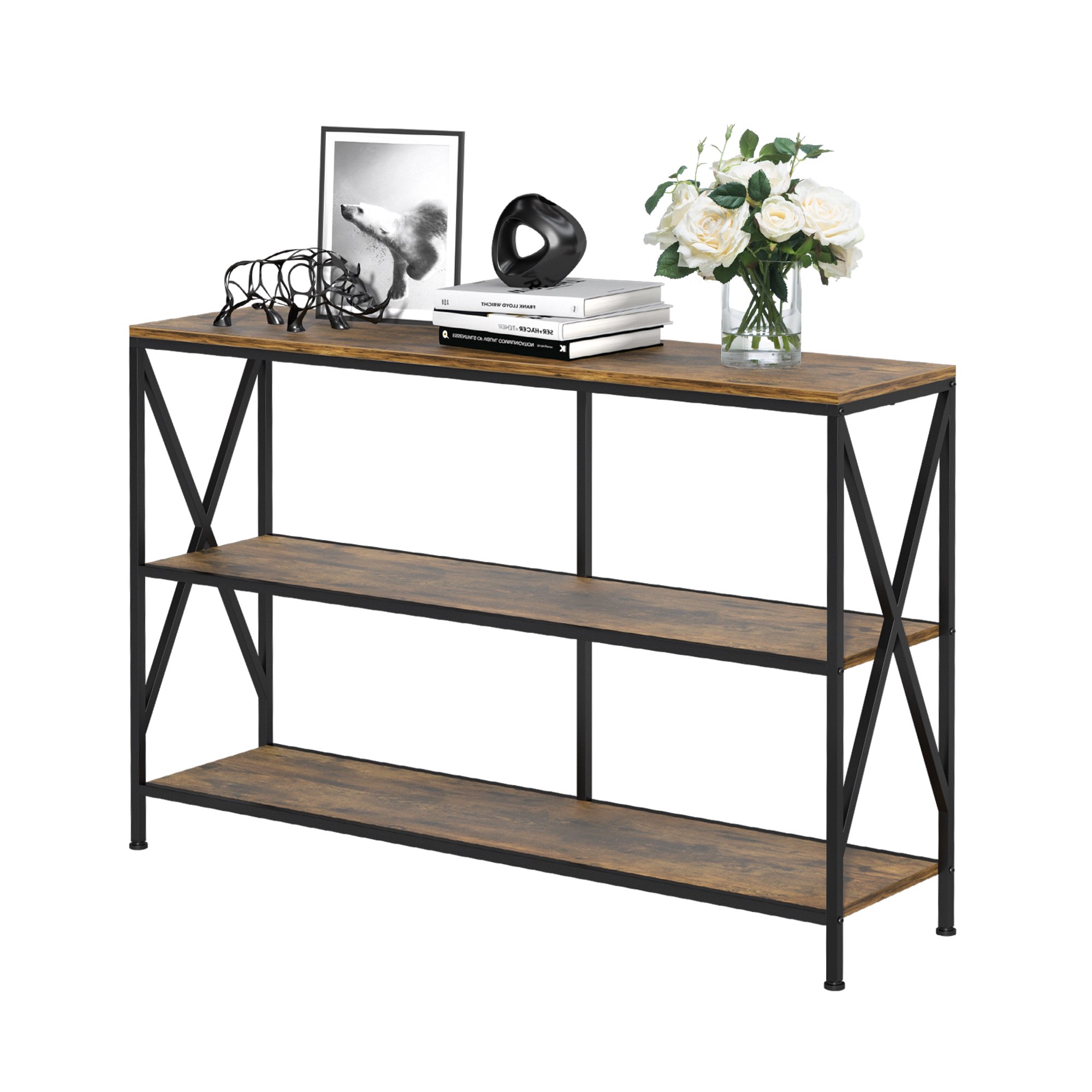 45" Cheflaud Entryway TV Stand Console Table (Rustic Brown) 70 + Free Shipping