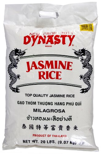 Select Amazon Prime Accounts: 20-Lb Dynasty Jasmine Rice $14.39 w/ S&S + Free Shipping w/ Prime or Orders $25+