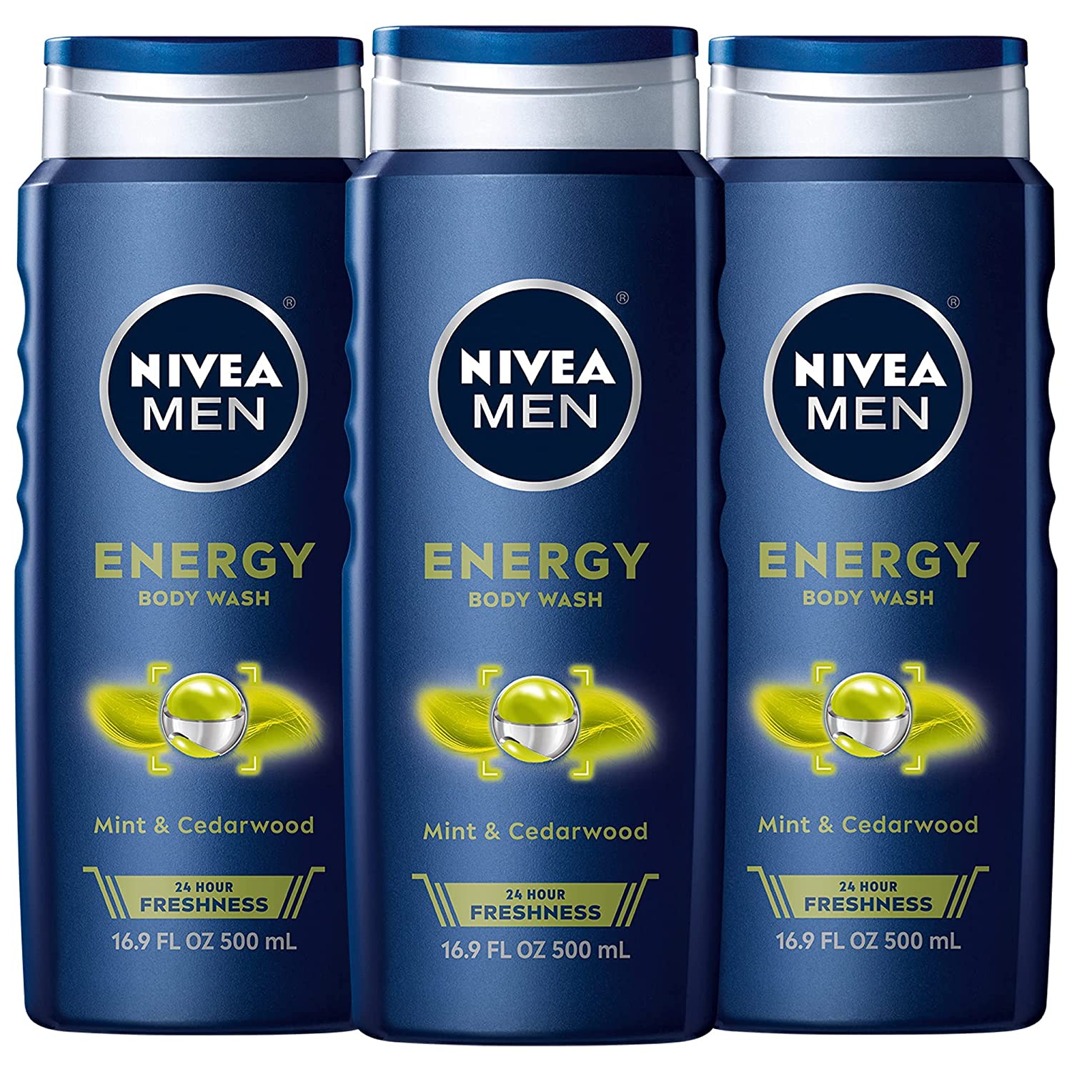 3-Pack 16.9-Oz Nivea Men Energy Body Wash w/ Mint Extract $6.25 w/ S&S + Free Shipping w/ Prime or Orders $25+