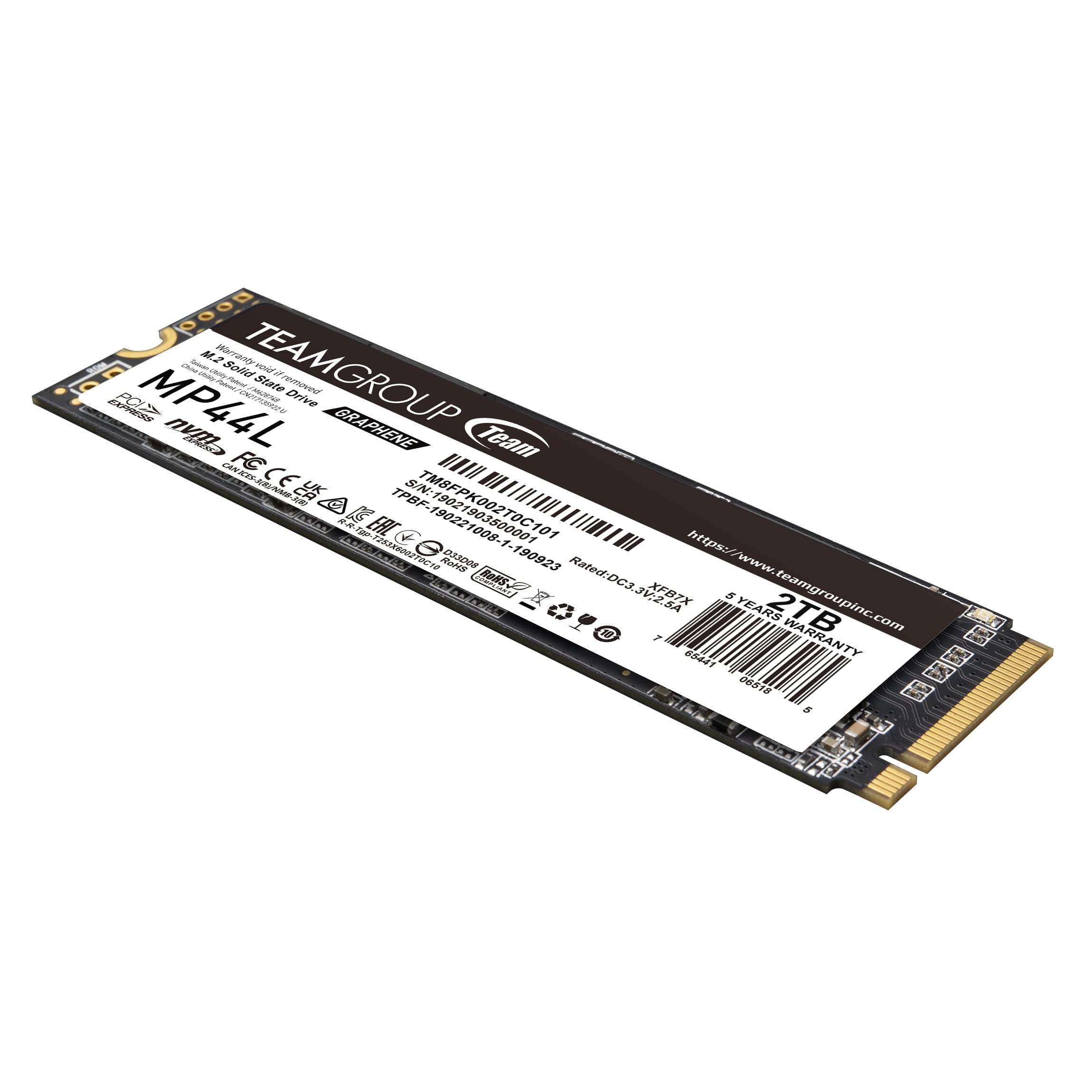2tb teamgroup mp44l slc cache nvme 1 4 pcie gen 4x4 m 2 2280 ssd 75