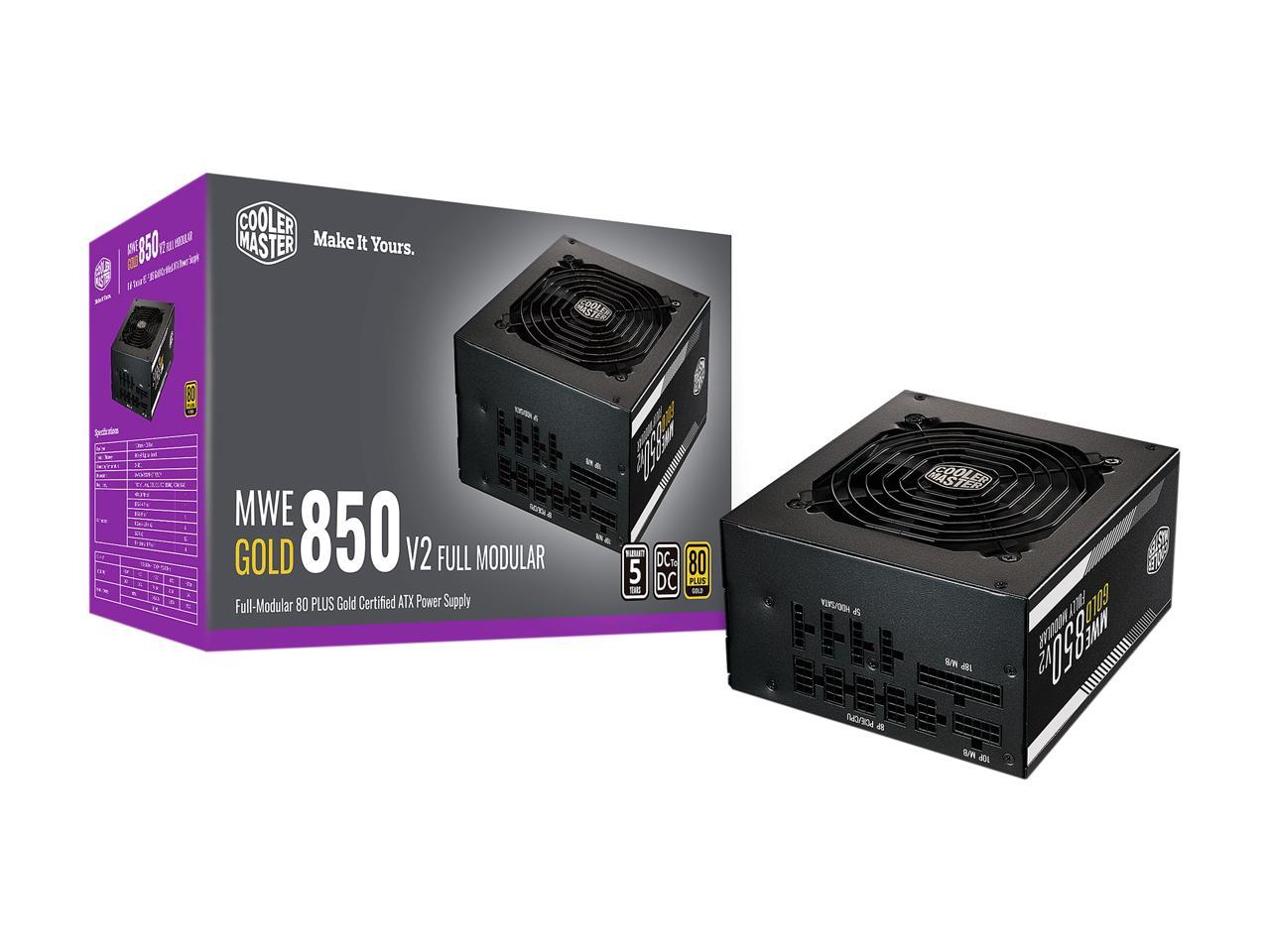 850W Cooler Master MWE 80+ Gold 850 V2 Full Modular PSU $90 + Free Shipping