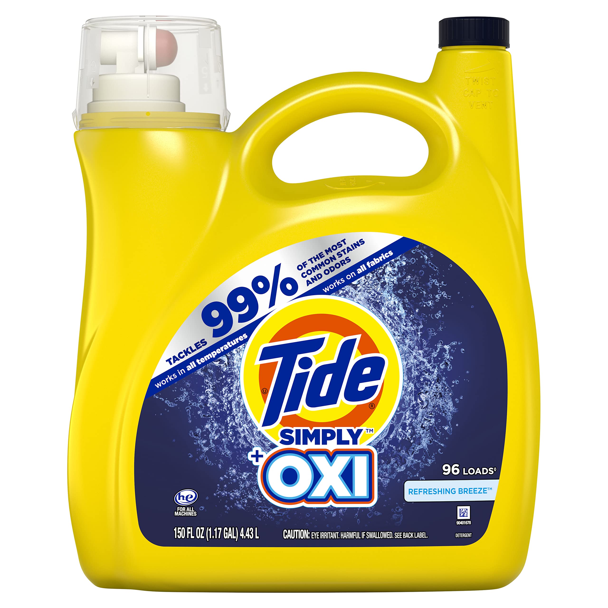 150-Ounce Tide Simply + Oxi Liquid Laundry Detergent (Clean Breeze) 3 for $26.31 ($8.77 each) w/ S&S + Free Shipping w/ Prime or on $35+