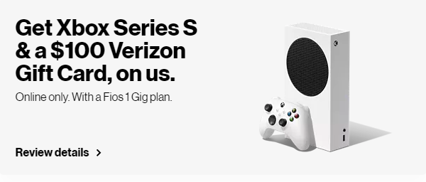 Xbox Series S + $200 Amazon GC or Echo Show 10 (3rd Gen) + $100 Verizon GC Free w/ Sign up of 1 Gig Fios Home Internet or 5G Home Plus Plan (Minimum 6 months service)