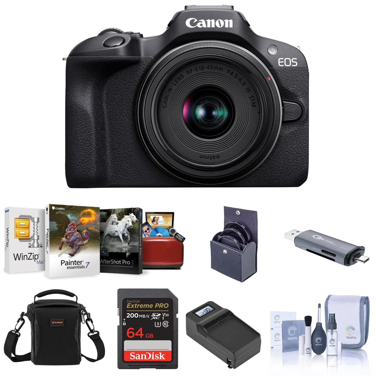 Canon EOS R100 Mirrorless Camera & RF-S 18-45mm f/4.5-6.3 IS STM Lens w/ Accessories Kit $499 + Free Shipping