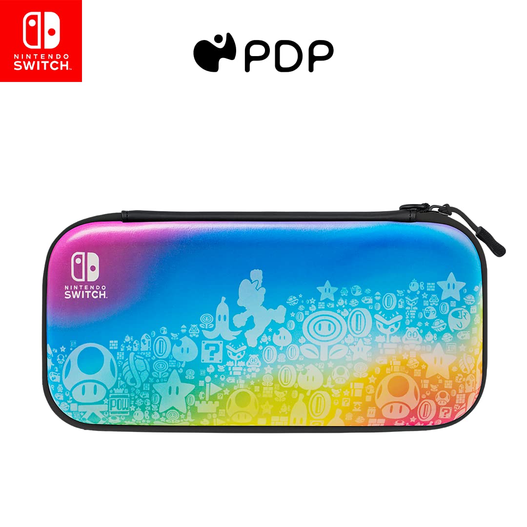 PDP Nintendo Switch Travel Case w/ Wrist Strap & Built-In Stand (Mario Star Spectrum) $8 + Free Shipping w/ Prime or on $35+