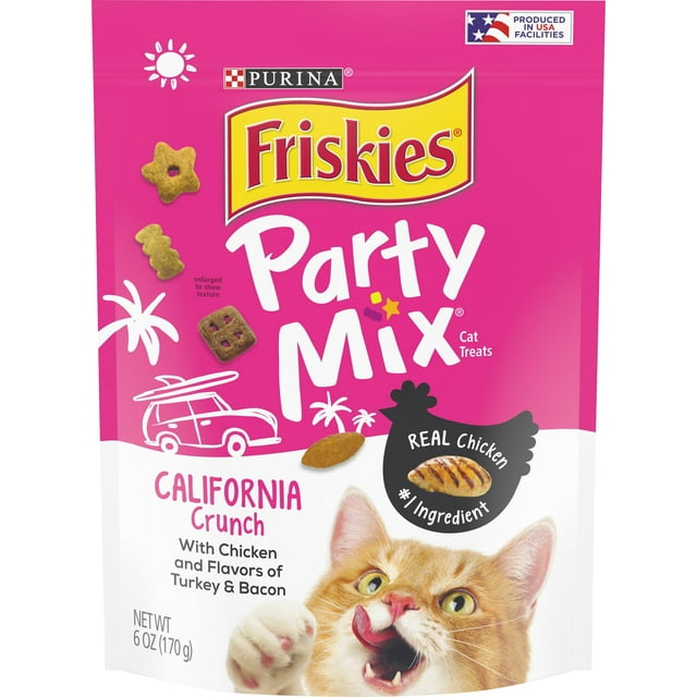 36-Ounce Purina Friskies Crunch Party Mix Cat Treats (California or Seafood Lovers) $3.58 + Free S&H w/ Walmart+ or $35+