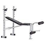 Weider Platinum Standard Weight Bench w/ Fixed Uprights &amp; Integrated Leg Developer (410-Lb Capacity) $60 + Free Shipping w/ Amazon Prime