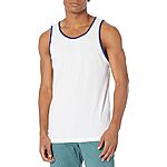 Amazon Essentials Men's Slim Fit Tank Top (White/Blue, XXL) $3.20