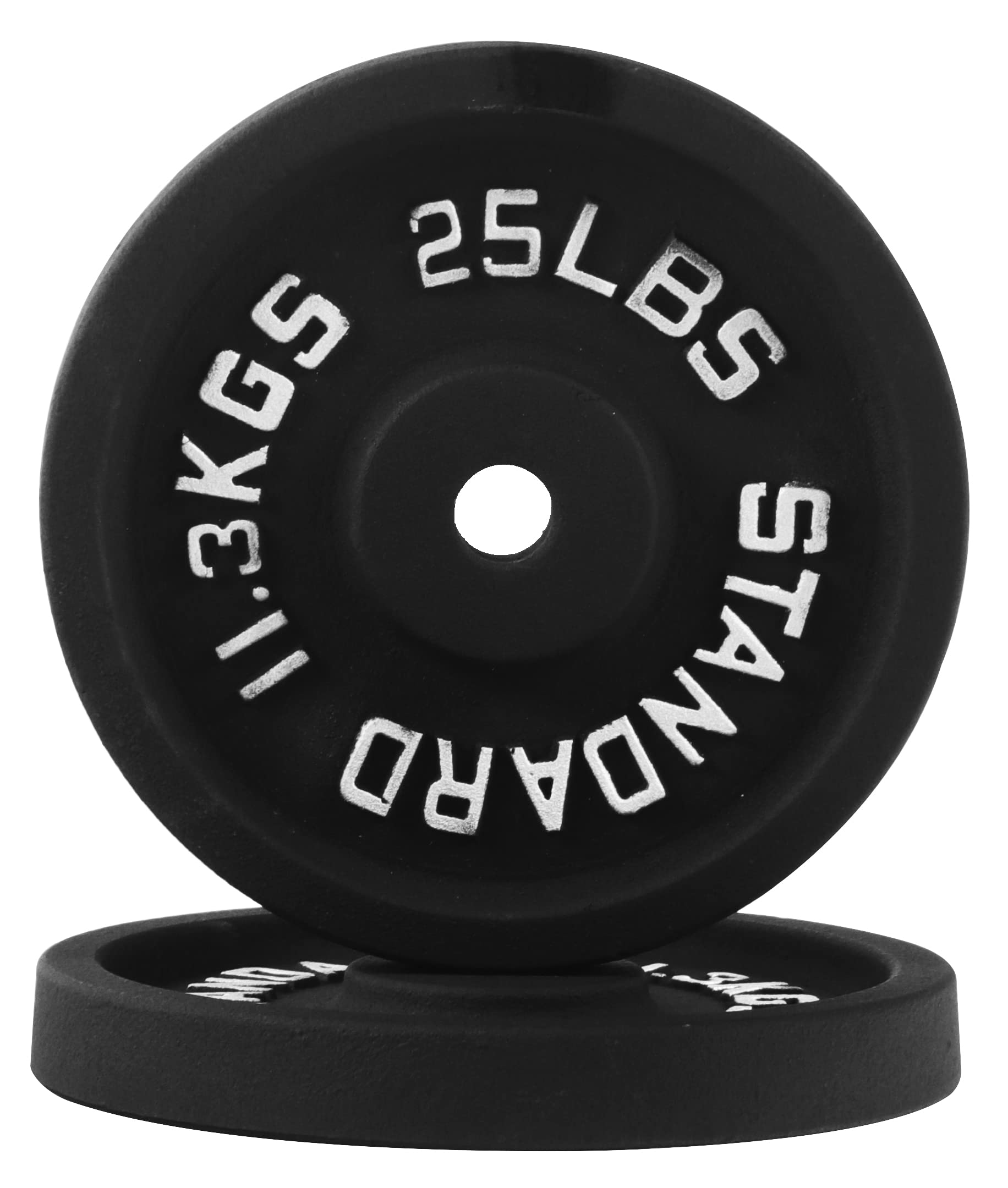 2-Count 25-Lbs Signature Fitness Cast Iron 1" Standard Weight Plate Set $50 + Free Shipping