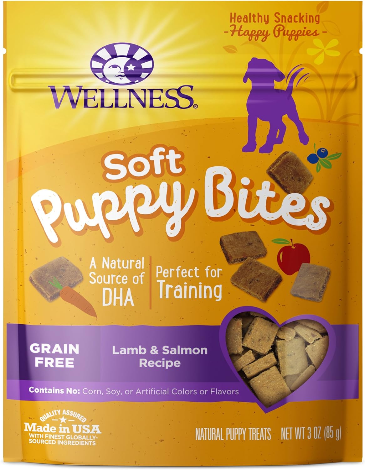 3-Ounce Wellness Soft Puppy Bites Natural Grain-Free Dog Treats (Lamb & Salmon) $1.49 w/ S&S + Free Shipping w/ Prime or on $35+