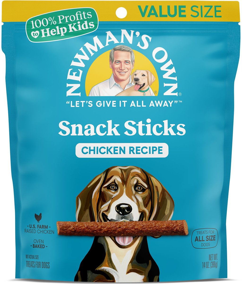 14-Ounce Newman's Own Grain-Free Snack Sticks Dog Treats (Chicken) $7.12 w/ Autoship + Free Shipping on $49+