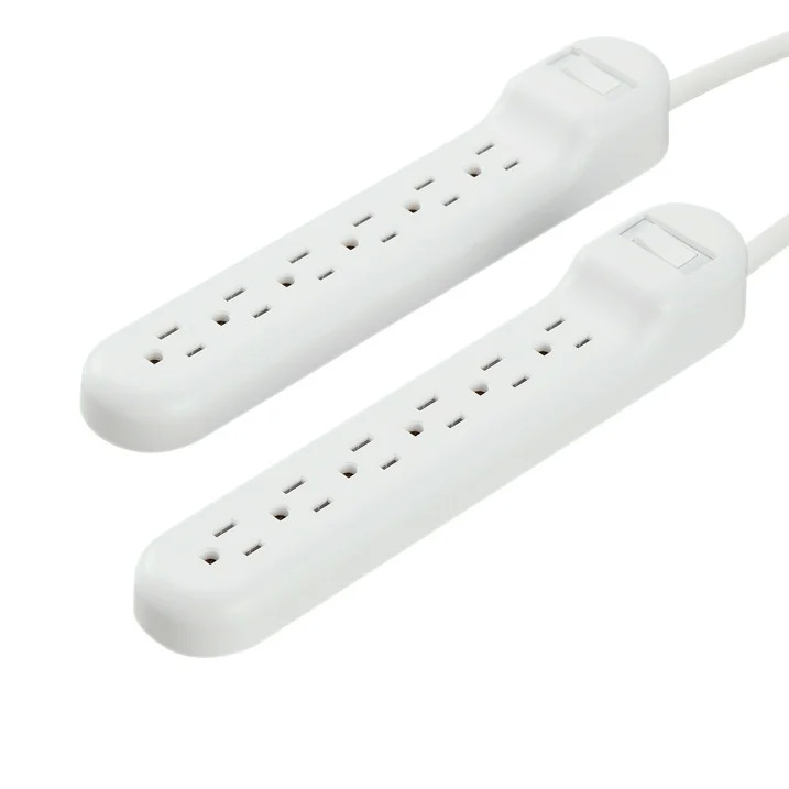 2-Count 2.5' onn. 6 AC Outlet 500-Joule Surge Protector (White) $4.87 ($2.44 each) + Free S&H w/ Walmart+ or $35+